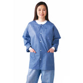 JACKET,LAB,MLTILYR,KNT CF/COLLAR, BLU,2X